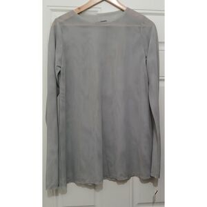 A'nue ligne usa womens medium long mesh sheer longsleeve top nylon tunic